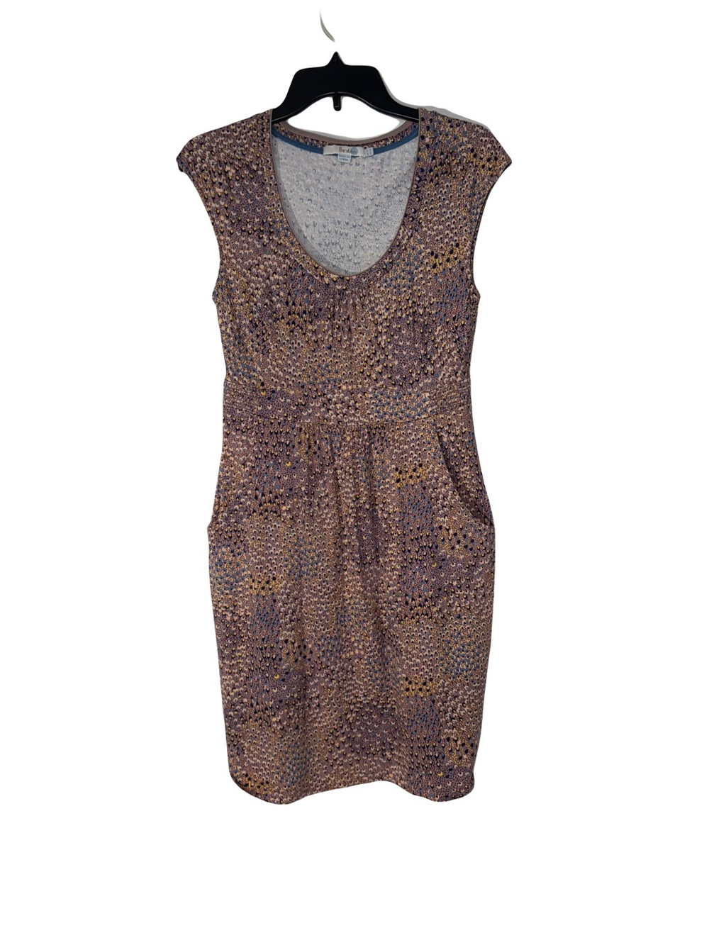 Boden Scoop-Neck Midi Dress Purple/Gold Speckle size 6R